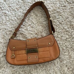 Dior Tan Leather Shoulder Bag